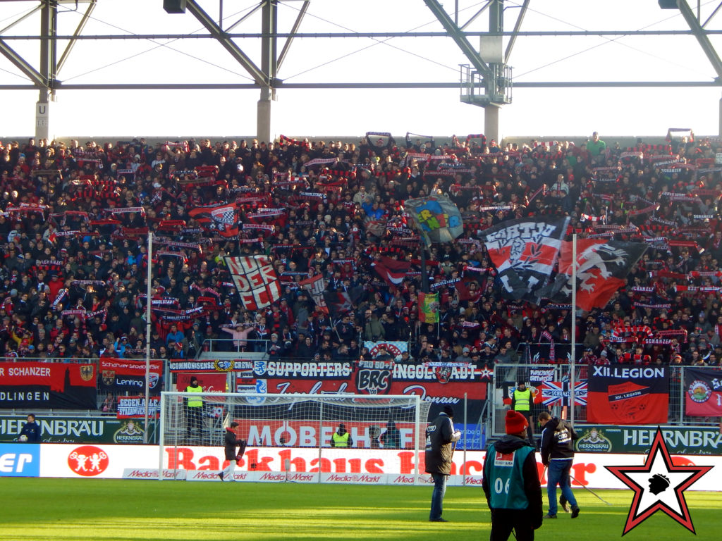 FC Ingolstadt -FC Bayern München 11.02.2017 fci fcb supporters ingolstadt südtribüne ultras fans fußball