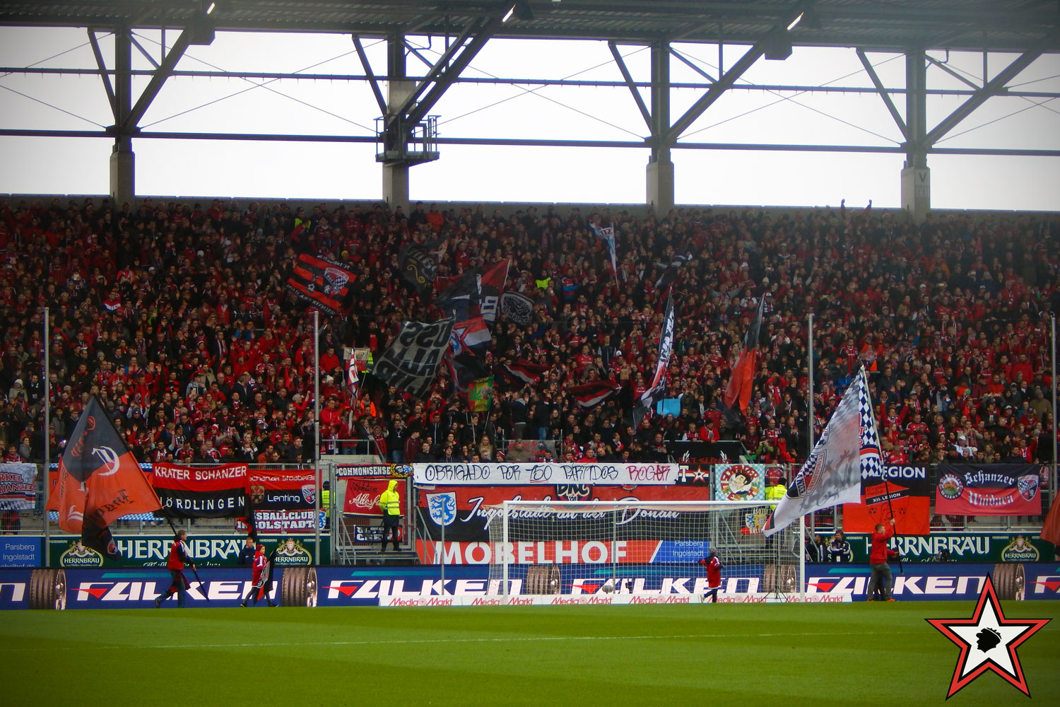 FC Ingolstadt – SV Werder Bremen 22.04.2017 fci svw supporters ingolstadt südtribüne ultras fans fußball