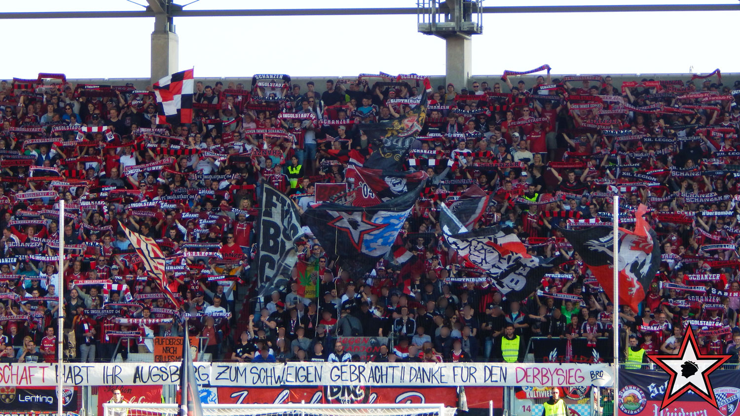 FC Ingolstadt - SV Darmstadt 09.04.2017 fci svd supporters ingolstadt südtribüne ultras fans fußball