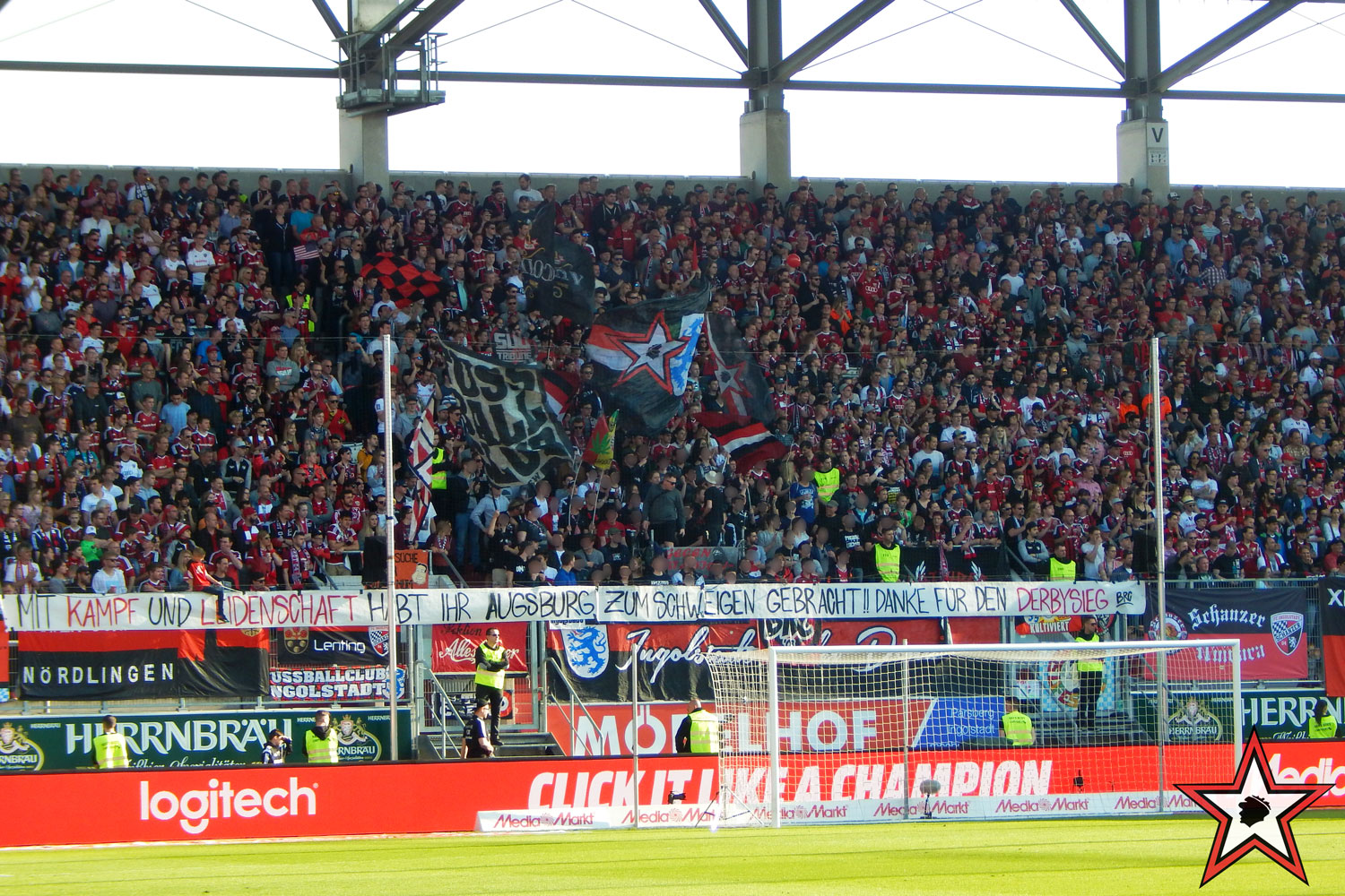 FC Ingolstadt - SV Darmstadt 09.04.2017 fci svd supporters ingolstadt südtribüne ultras fans fußball