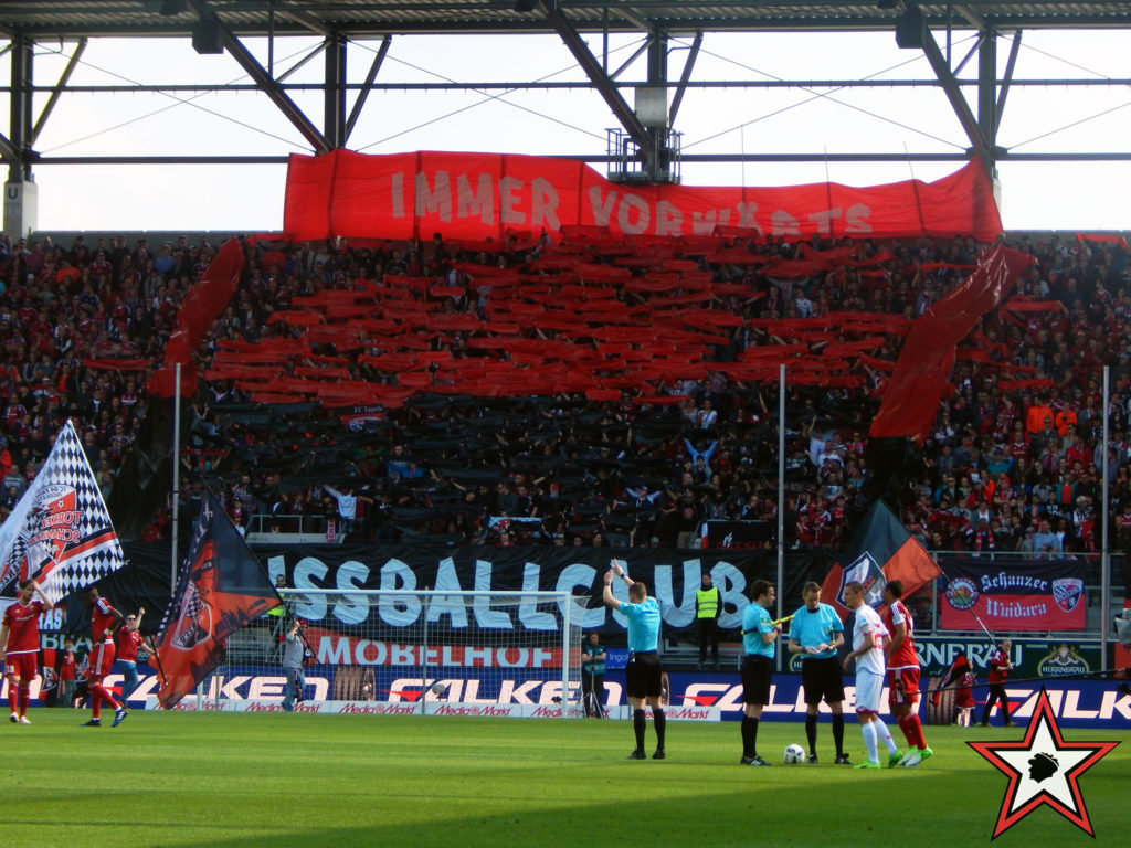 FC Ingolstadt - 1.FSV Mainz 05 02.04.2017 fci fsv mainz supporters ingolstadt südtribüne ultras fans fußball