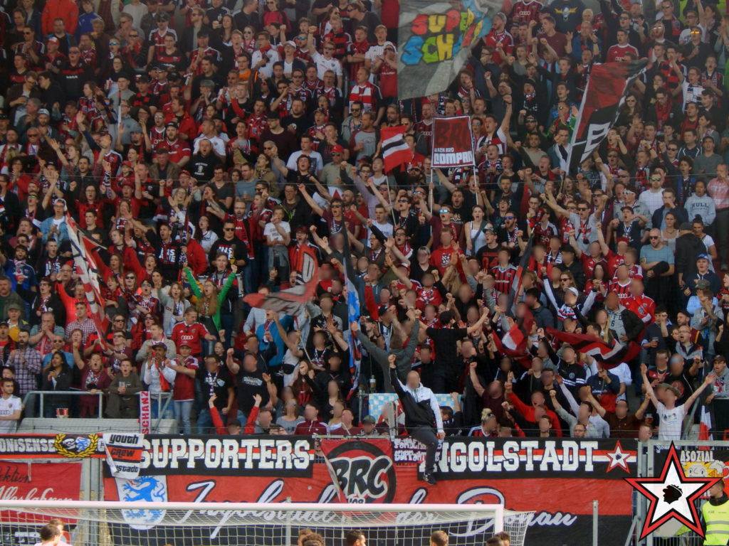 FC Ingolstadt - 1.FSV Mainz 05 02.04.2017 fci fsv mainz supporters ingolstadt südtribüne ultras fans fußball