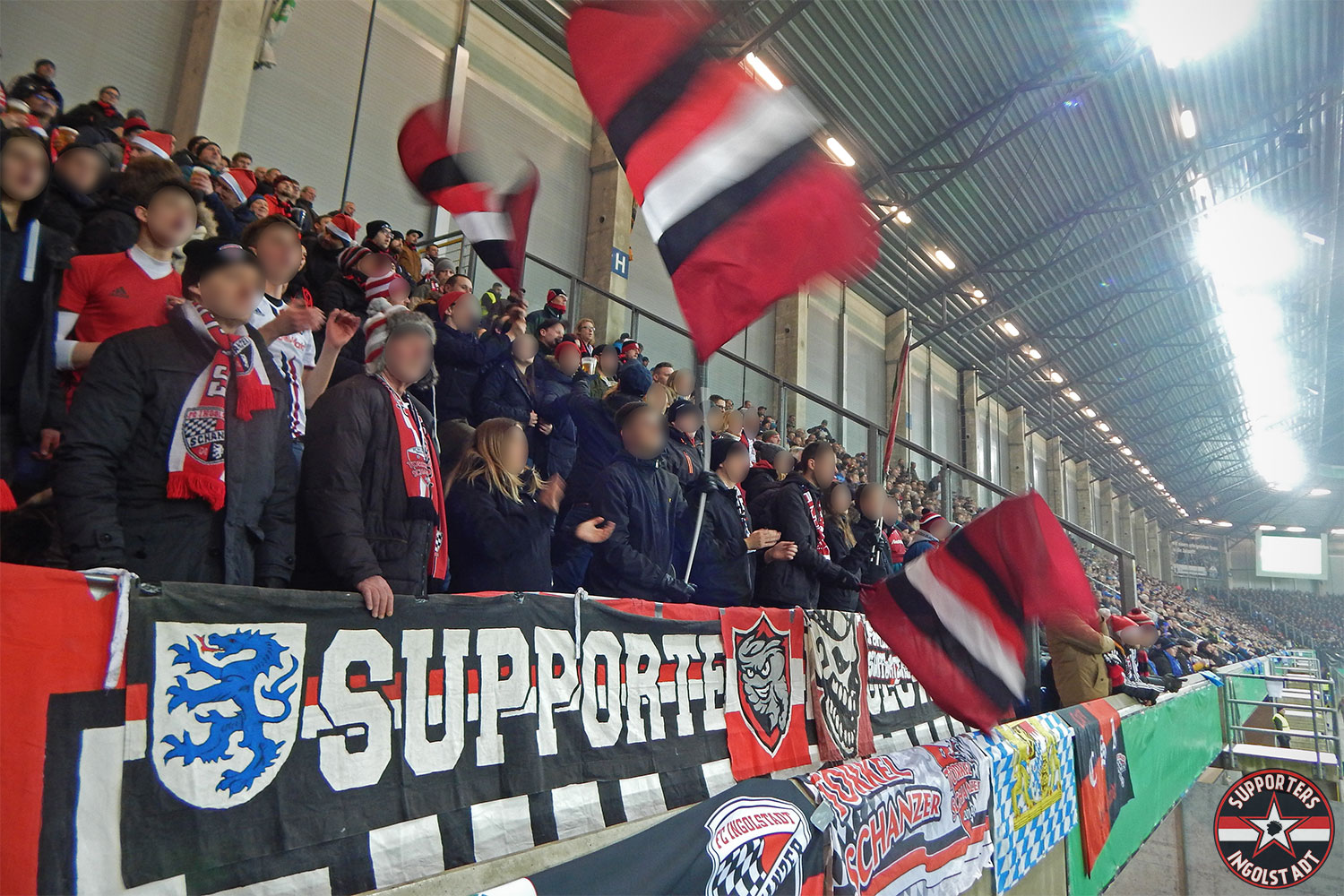 SC Paderborn – FC Ingolstadt 19.12.2017 scp fci supporters ingolstadt auswärts ultras fans fußball
