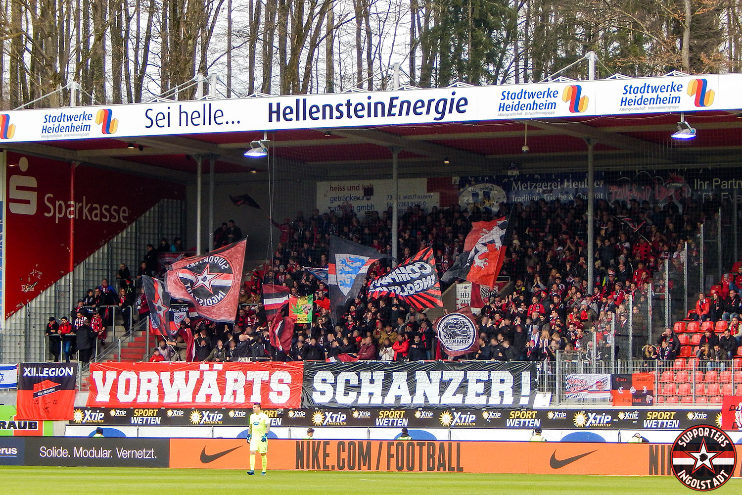 FC Heidenheim – FC Ingolstadt 31.03.2018 fch fci supporters ingolstadt auswärts ultras fans fußball